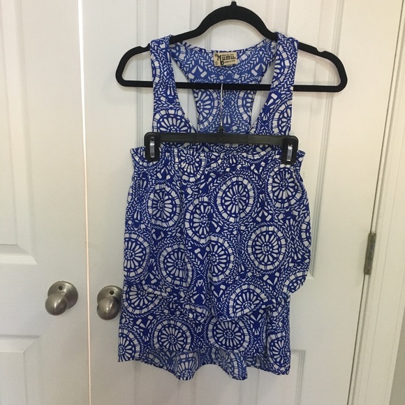 Show me your mumu blue and white two piece - Picture 1 of 4